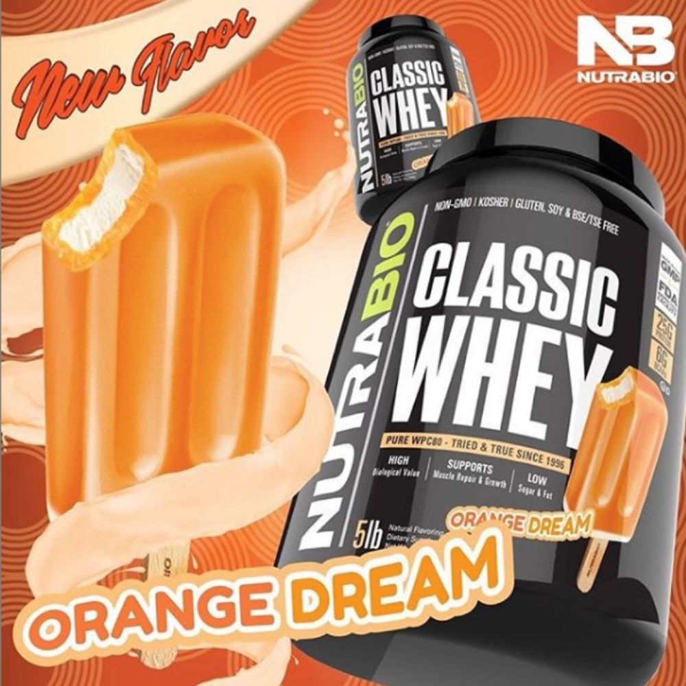 NutraBio Announces New Orange Dream Dreamsicle Flavored Classic Whey