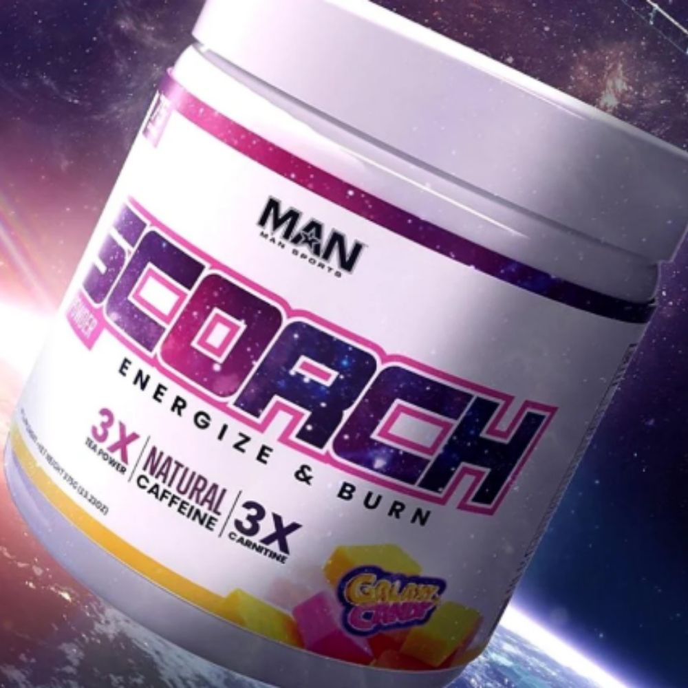 Man Sports Scorch Fat Burning Powder Adds New "Galaxy Candy" Flavor in Colorful Tub