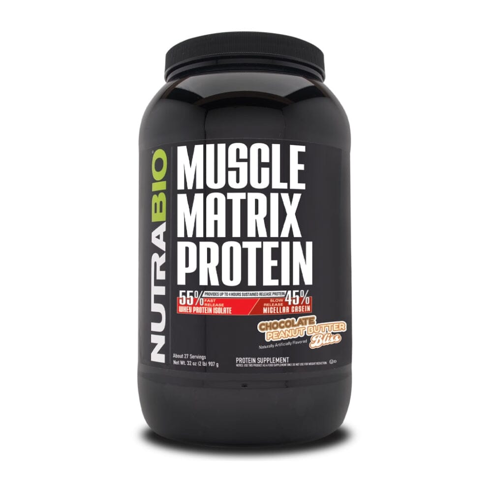 NutraBio Muscle Matrix Protein 2lb Protein Powders NutraBio Chocolate Peanut Butter Bliss