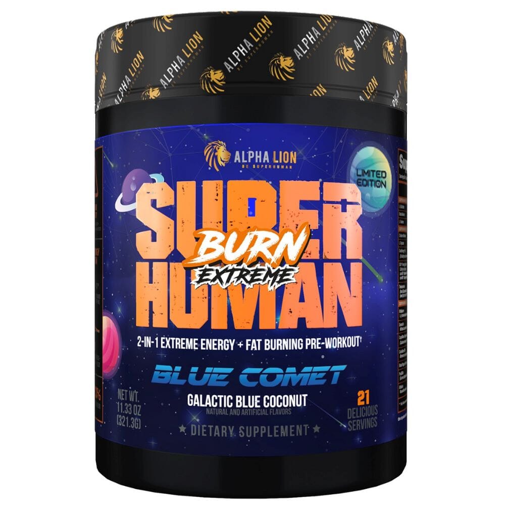 Alpha Lion SuperHuman Burn 21 Servings Fat Burner Alpha Lion Blue Comet
