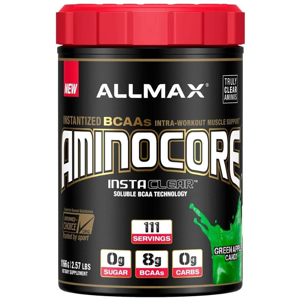 Allmax Amino Core Insta Clear 111 Servings Green Apple Candy Flavor