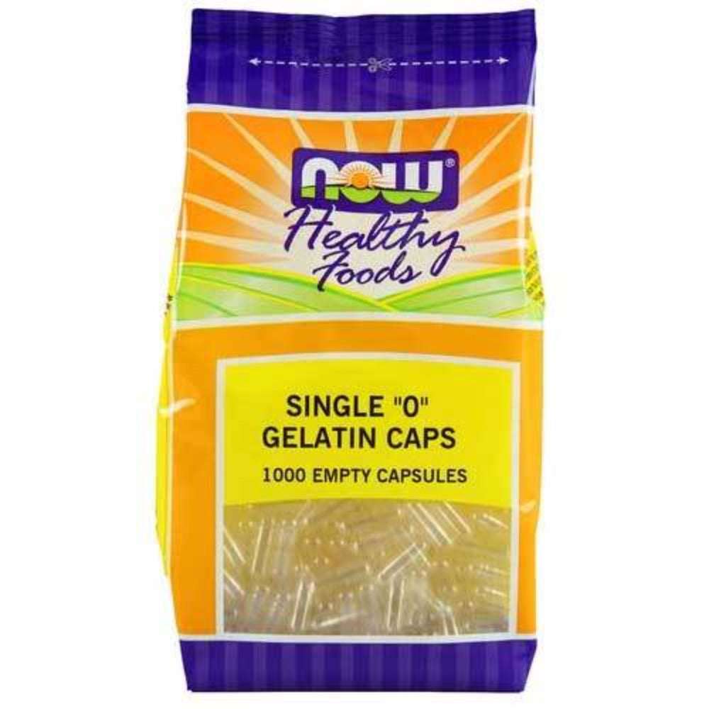 Now Foods Single "0" Gelatin Caps 1000 Caps Now Foods (1059168452651)