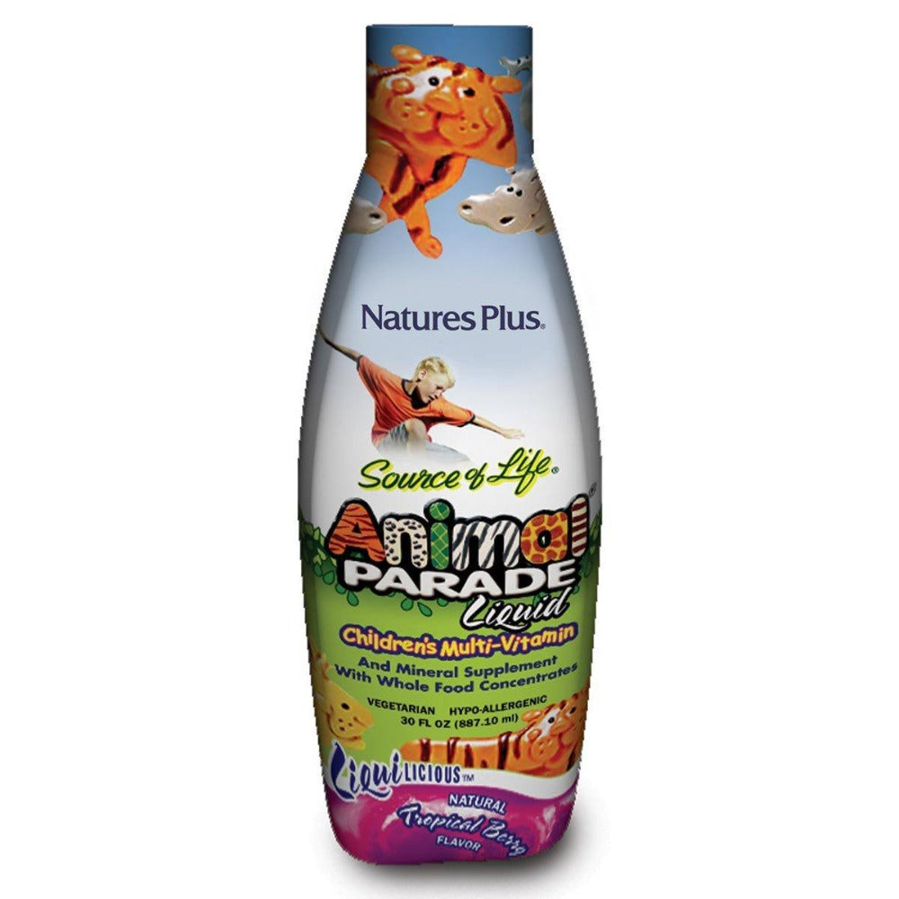 Nature's Plus Animal Parade Liquid Natural Tropical Berry Flavor 30 Fl Oz Children's Supplements Nature's Plus (1058183741483)