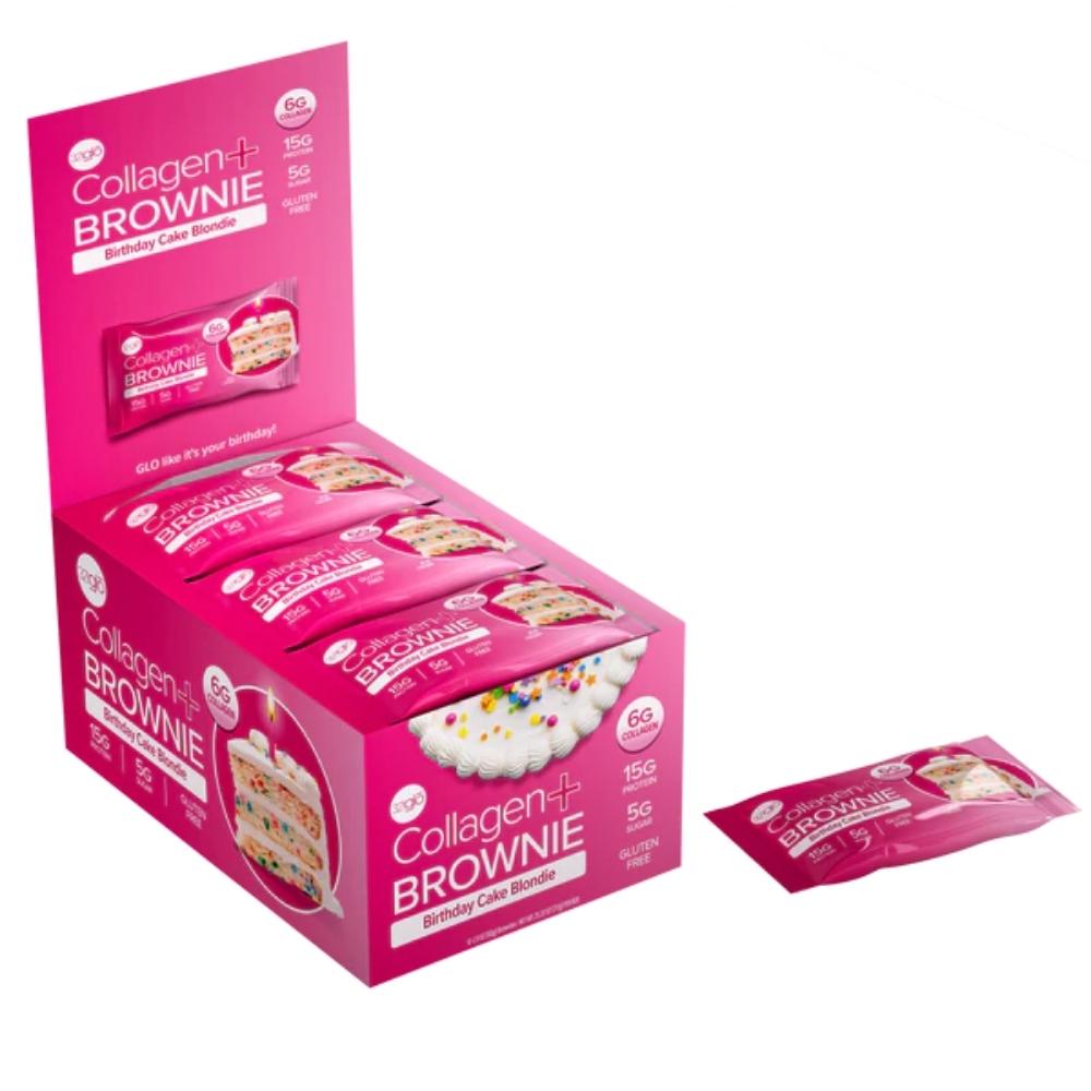 321 Glo Collagen Brownie 12/box Foods Juices 321 Glo Birthday Cake Blondie