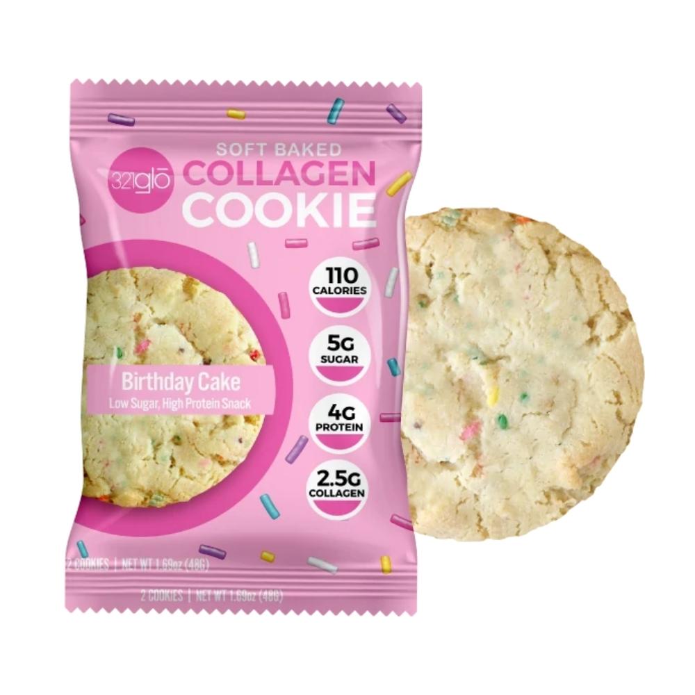321 GLO Collagen Cookie 6/box Foods Juices 312 GLO Birthday Cake