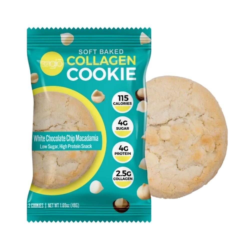 321 GLO Collagen Cookie 6/box Foods Juices 312 GLO White Chocolate Chip Macadamia