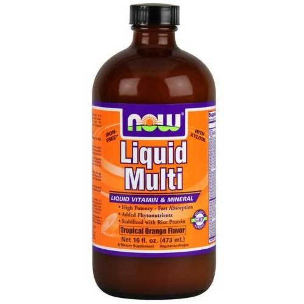 Now Foods Liquid Multi Orange Flavored 16 Oz Vitamins Now Foods (1059164979243)