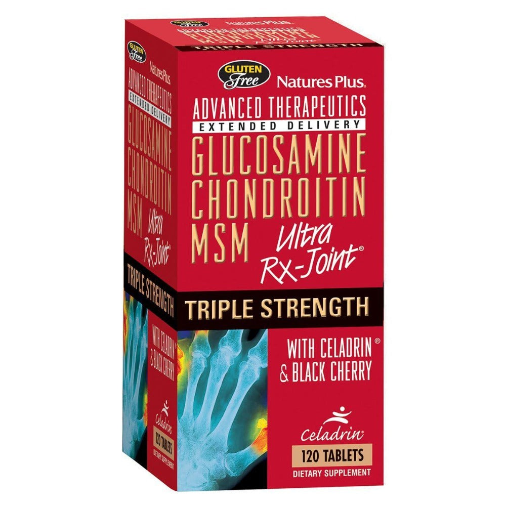 Nature's Plus Triple Strength Ultra Rx-Joint (Glucosamine/Chondroitin/MSM) w/Celadrin and Black Cherry 120 Tabs Joint Aids Nature's Plus (1058071117867)