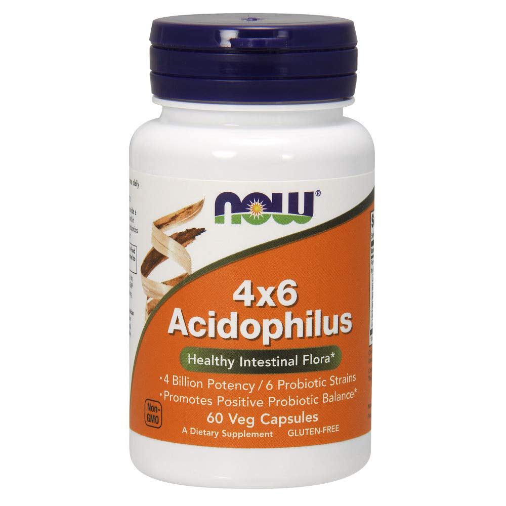 Now Foods 4x6 Acidophilus 60 Capsules | Probiotic Digestive Health Now Foods (1789363585067)