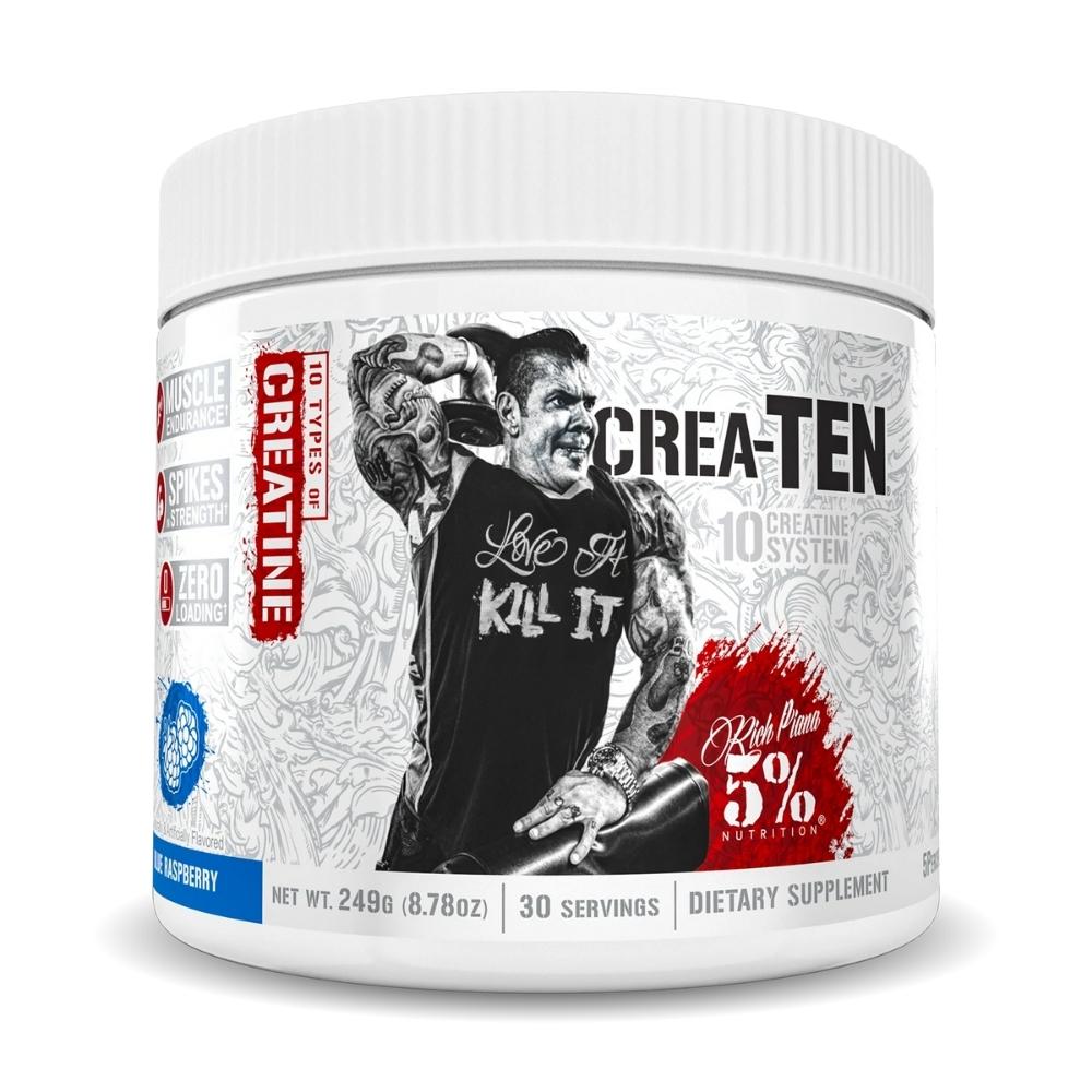 5% Nutrition Crea-Ten 30 Servings 5% Nutrition Blue Raspberry