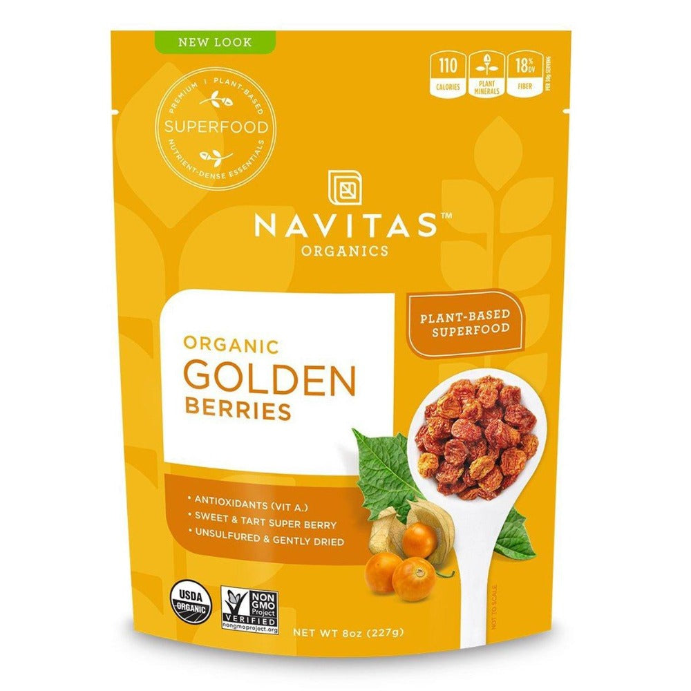 Navitas Naturals Vine Ripened Golden Berries (Certified Organic) 8 Oz Foods & Snacks Navitas Naturals (1058628403243)