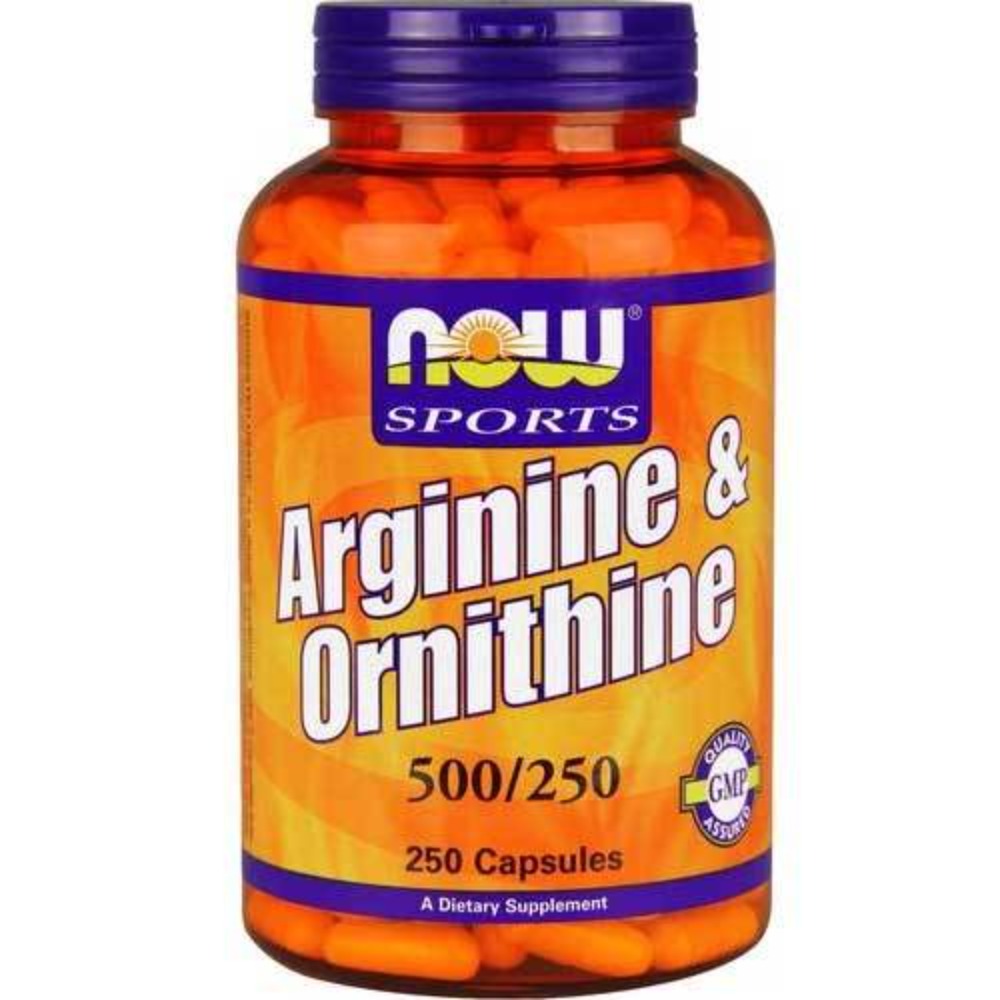 Now Foods Arginine / Ornithine 250 Capsules Amino Acids Now Foods (1059133390891)