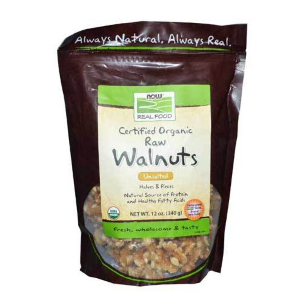 Now Foods Organic Walnuts Raw 12 Oz Foods & Snacks Now Foods (1059102851115)