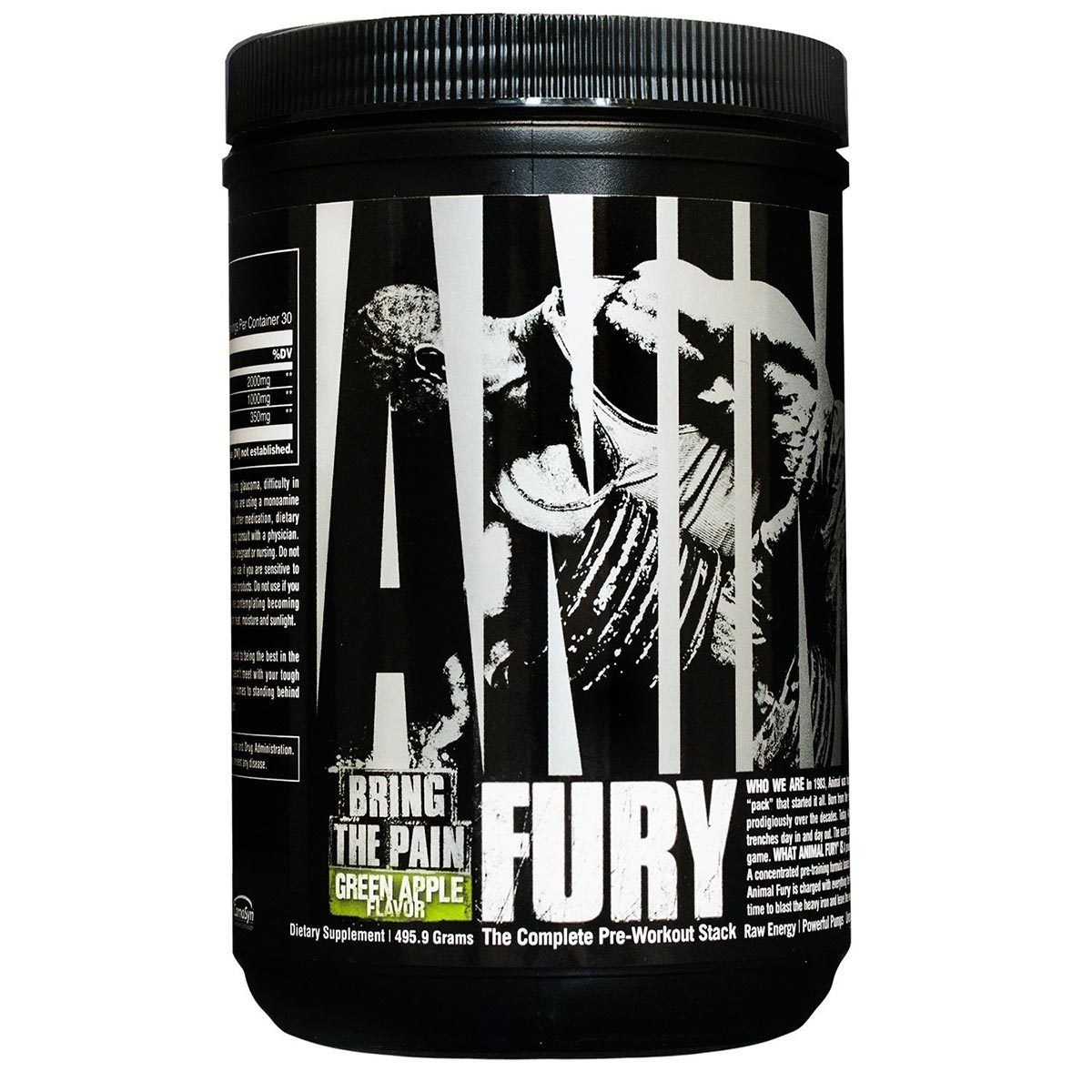Universal Animal Fury 30 Servings Pre-workout Universal Green Apple (1059279732779)