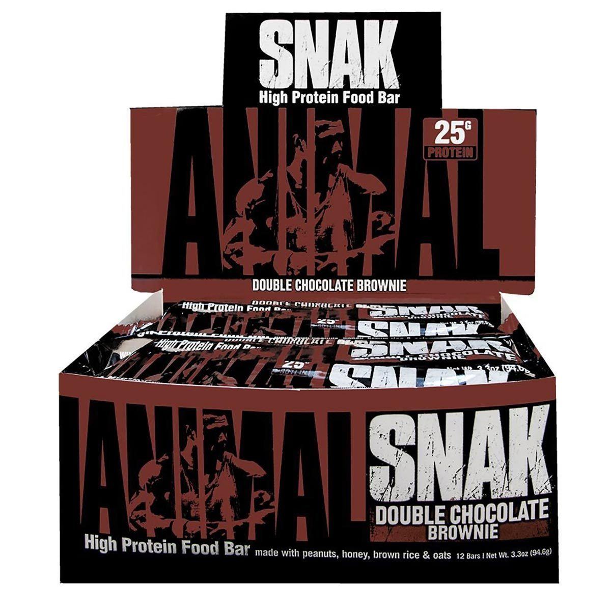 Universal Nutrition Animal Snak Bar 12/Box Foods & Snacks Universal Double Chocolate Brownie (1059344384043)