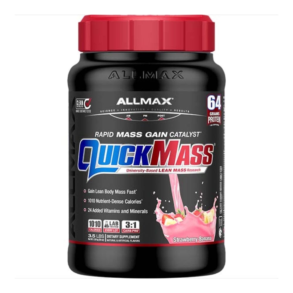 Allmax Nutrition QuickMass 3.5lbs Meal Replacement Powders Allmax Nutrition Strawberry Banana