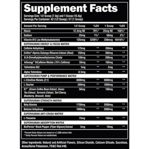 Alpha Lion Super Human Supreme 21/Serving Pre-Workouts Alpha Lion