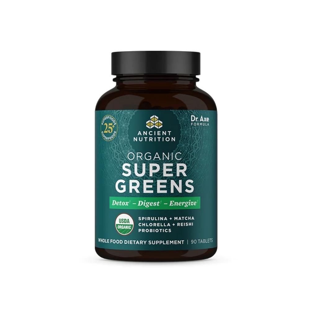 Ancient Nutrition Organic Super Greens 90 Tablets Digestive Health Ancient Nutrition