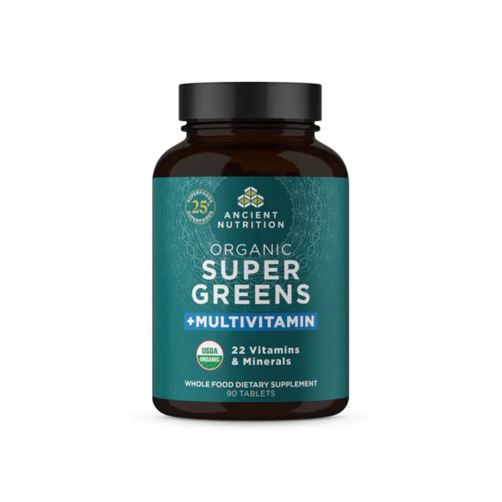 Ancient Nutrition Organic Super Greens + Multivitamin 90 Tablets Multi Vitamins Ancient Nutrition