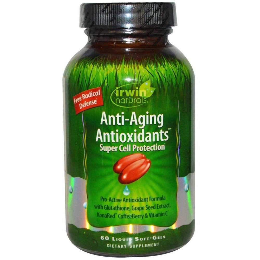 Irwin Naturals Anti-Aging Antioxidants 60 Liquid Soft Gels Antioxidants / CoQ-10 Irwin Naturals (1059039445035)