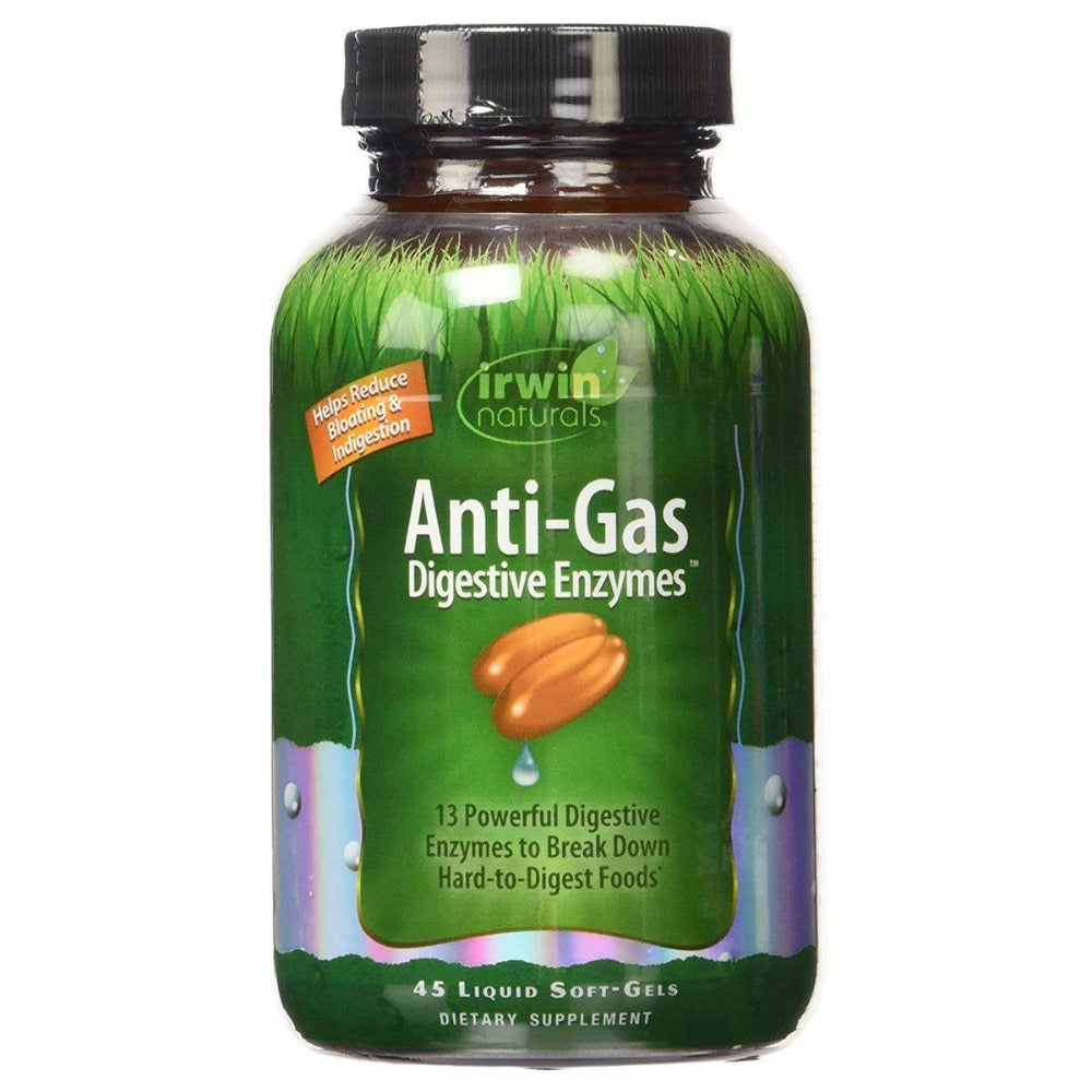 Irwin Naturals Anti-Gas Digestive Enzymes 45 Softgels Digestive Health / Probiotics Irwin Naturals (1058568142891)