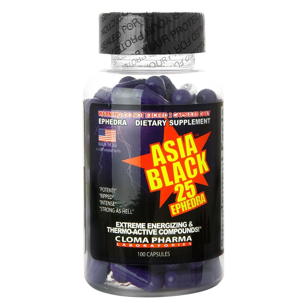 Cloma Pharma Asia Black 25mg Ephedra 100C Fat Burner Cloma Pharma (1357639745579)