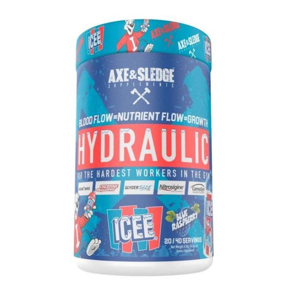 Axe & Sledge Hydraulic 40 Servings Sports Performance Recovery AXE & SLEDGE ICEE Blue Raspberry
