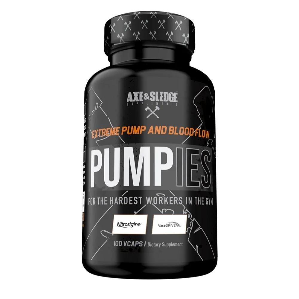 Axe & Sledge Pumpies 100 Vege Capsules Sports Performance Recovery AXE & SLEDGE