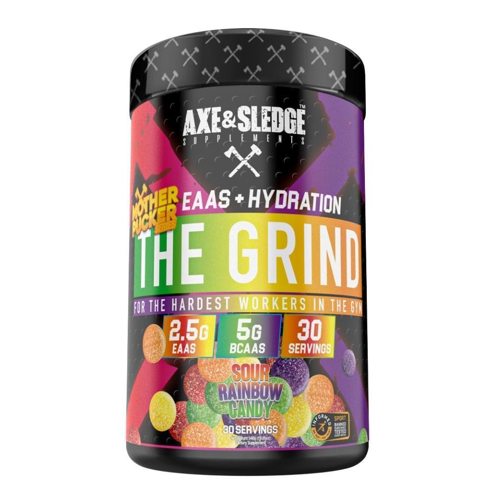 Axe & Sledge The Grind EAA's + Hydration 30 Servings Amino Acids AXE & SLEDGE MOTHERPUCKER SOUR PAINBOW CANDY