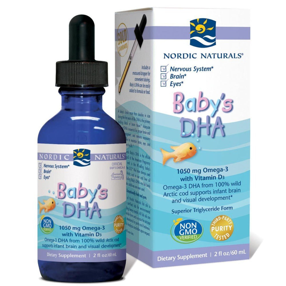 Nordic Naturals Baby's DHA with Vitamin D3 2 Fl Oz Children's Supplements Nordic Naturals (1058797584427)