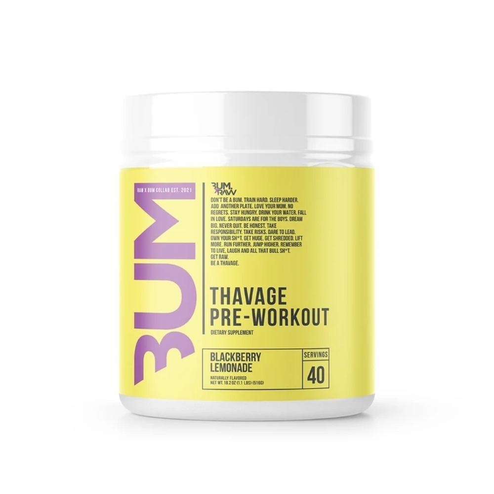 CBUM Thavage 40 Servings Pre-Workouts CBUM Blackberry Lemonade