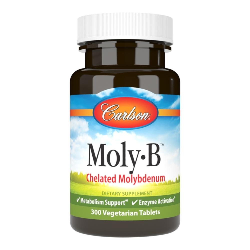 Carlson Moly-B 500mcg 300 Tablets Essential Fatty Acids & - Oils Carlson