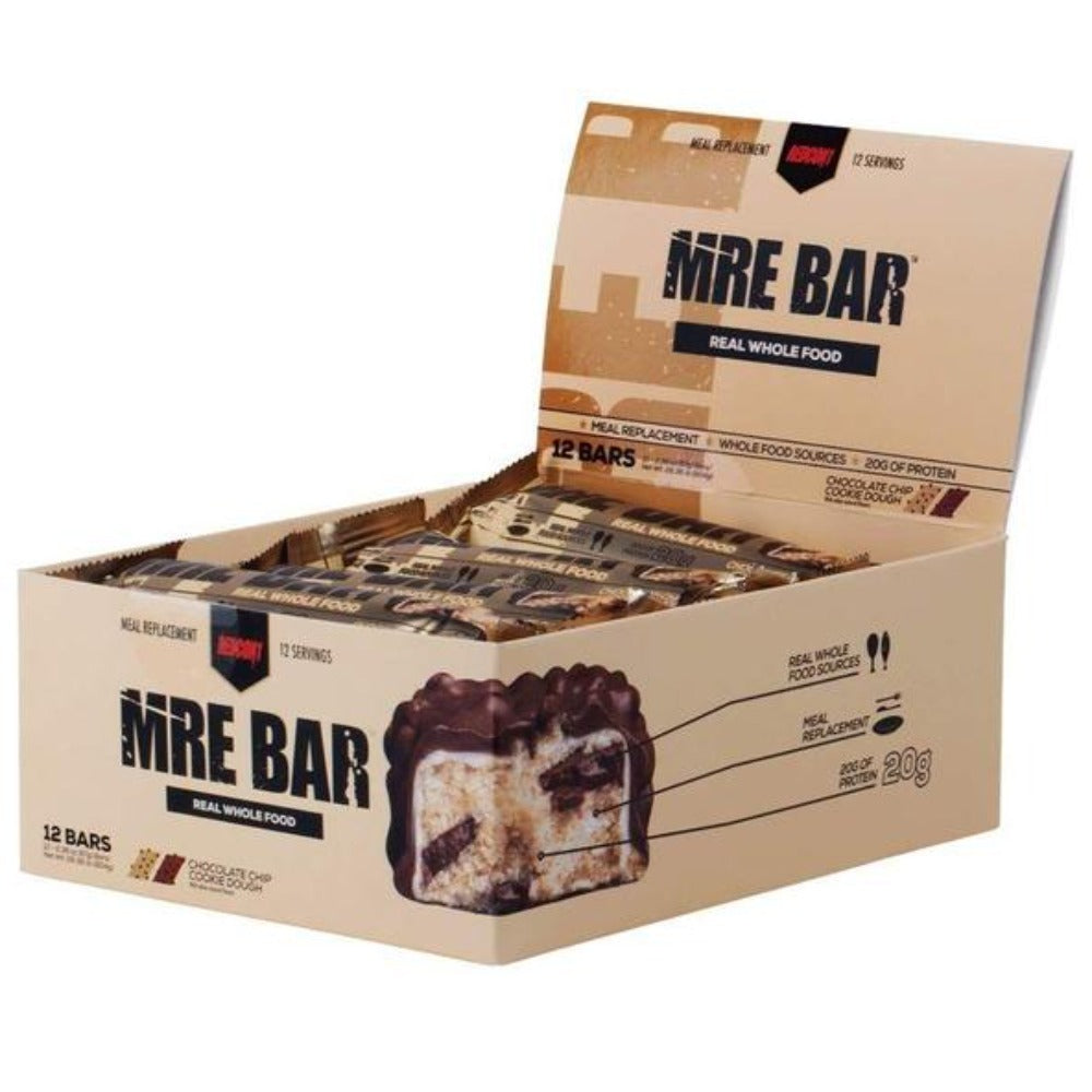 Redcon1 MRE Bars 12/Box Bars Redcon 1 Chocolate Chip Cookie Dough
