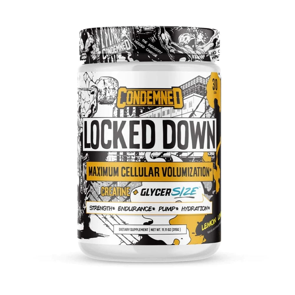 Condemned Locked Down 30 Servings Sports Performance Recovery Condemned Labratoriez Lemon Lime