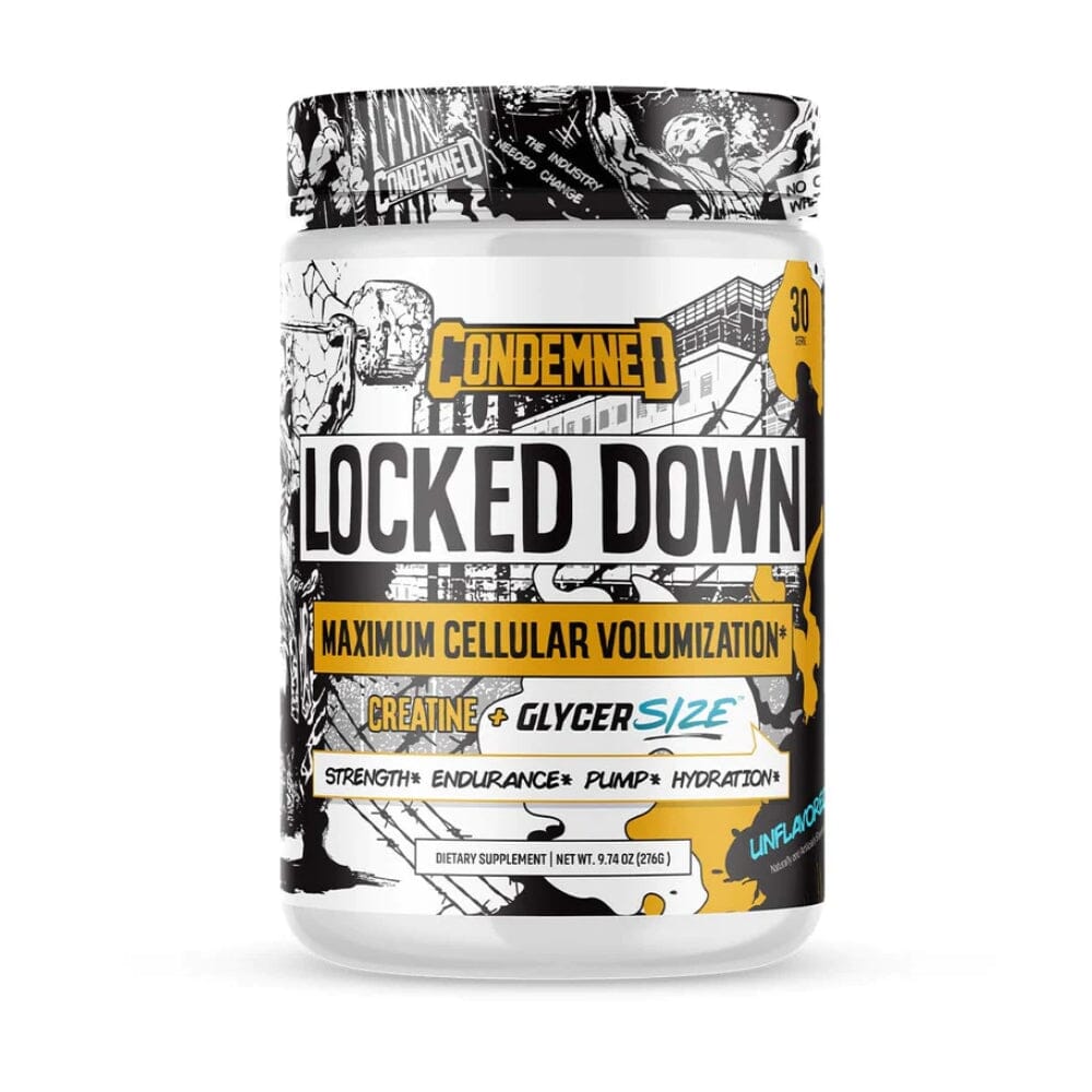 Condemned Locked Down 30 Servings Sports Performance Recovery Condemned Labratoriez Unflavored