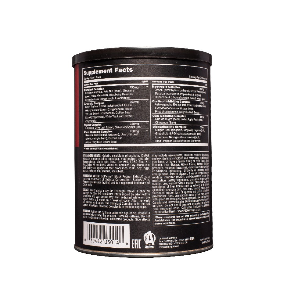 Universal Animal Cuts 42 Pack Diet/Energy Universal