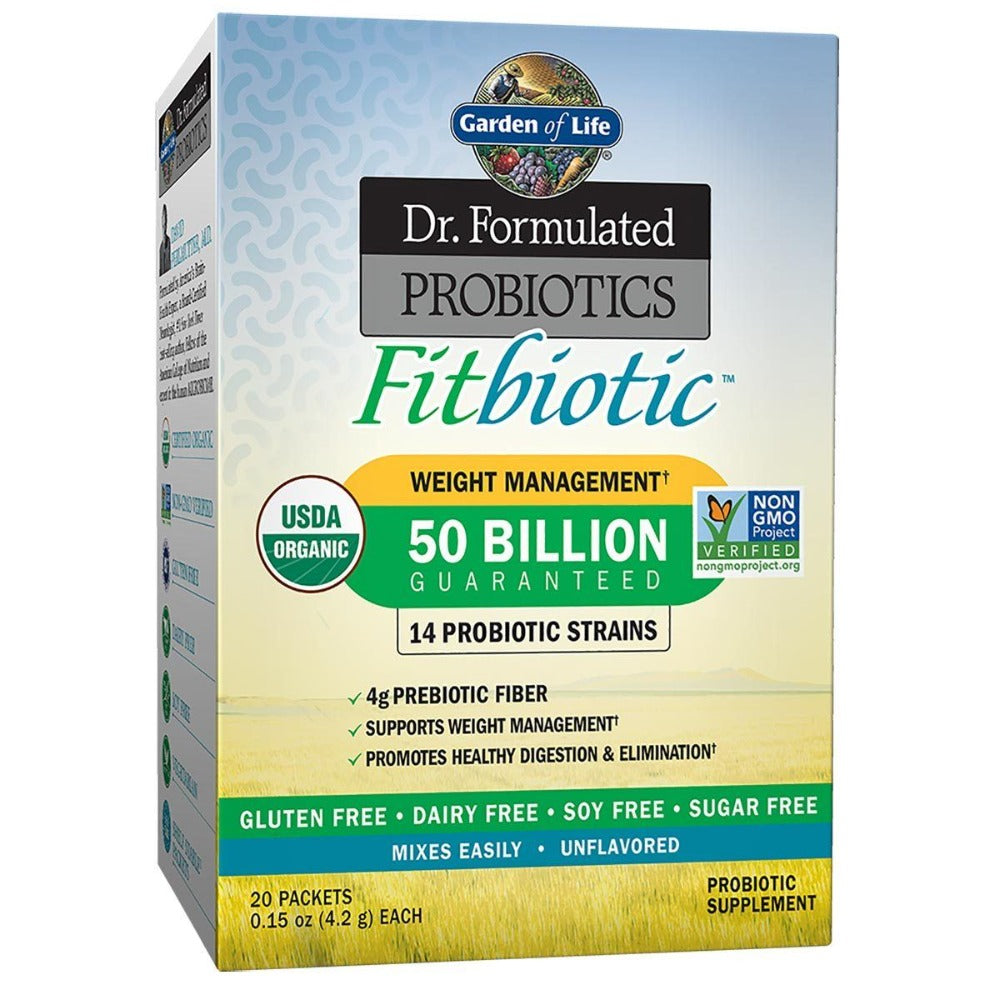 Garden of Life Dr. Formulated Probiotics Fitbiotic 20 Packets Digestive Health / Probiotics Garden of Life (1059190243371)