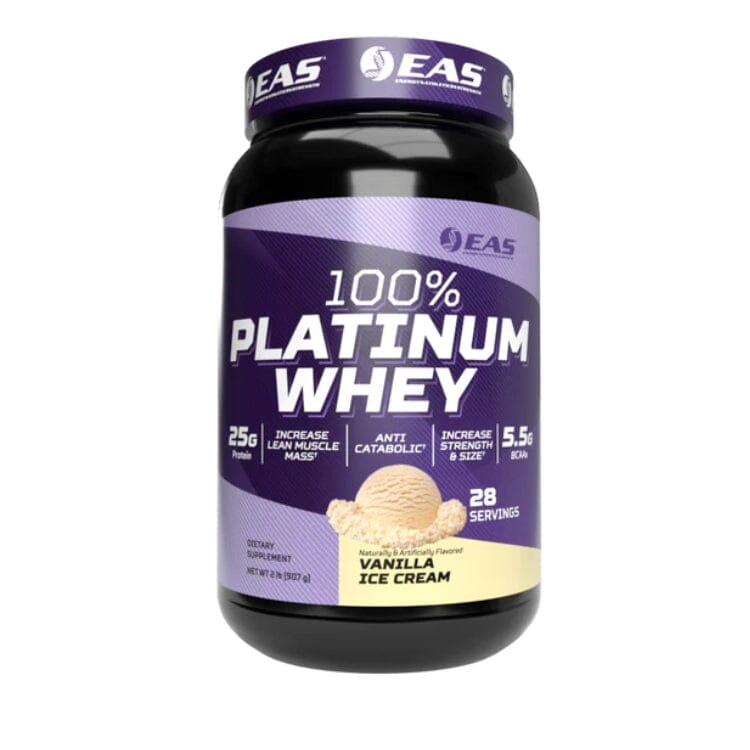 EAS 100% Platinum Whey 2lb Protein Powders EAS Vanilla Ice Cream