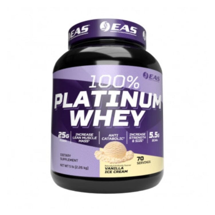EAS 100% Platinum Whey 5lb Protein Powders EAS Vanilla Ice Cream