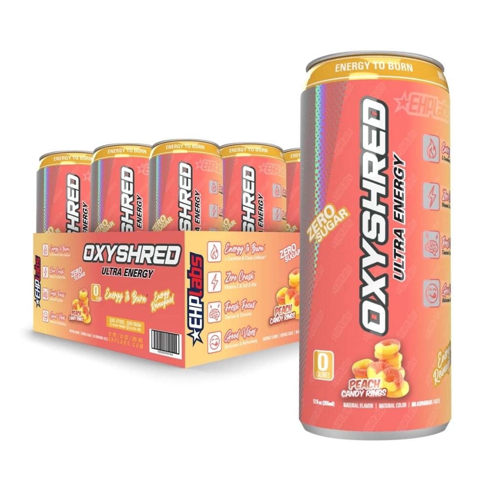 EHP OxyShred RTD 12/case Drinks EHP Labs Peach Candy Rings