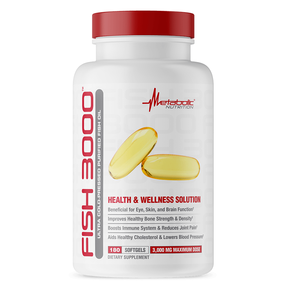 Metabolic Nutrition Fish 3000 180 Softgels | Cod Liver Oil Essential Fatty Acids & - Oils Metabolic Nutrition (1777825480747)