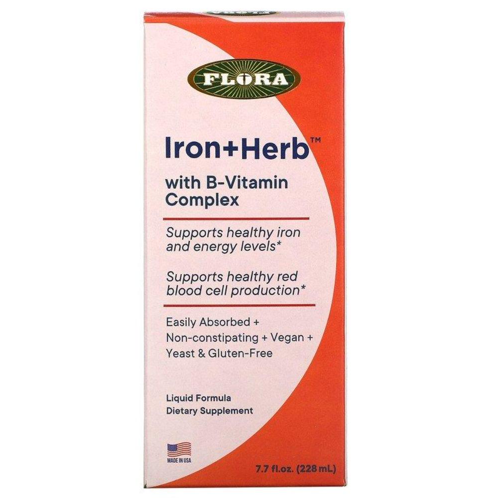 Flo Floradix Iron + Herb With B Complex 7.7fl oz Vitamins & Minerals Flora (Udo's Choice)