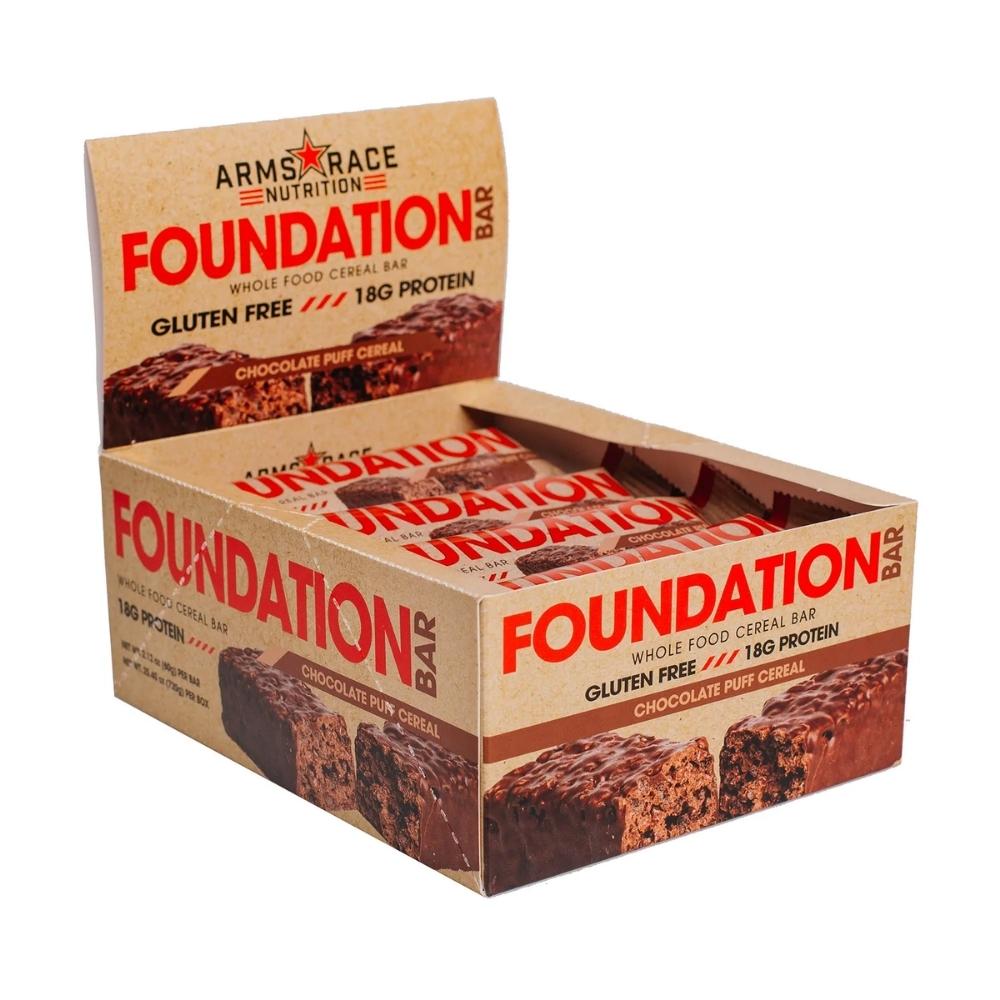 Arms Race Foundation Bars 12/box Bars Arms Race Nutrition Chocolate Puff Cereal