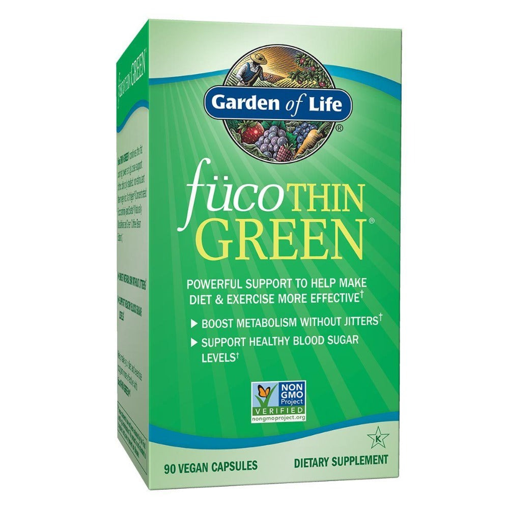 Non-GMO FucoTHIN Green 90 Vegan Caps Diet/Energy Garden of Life (1058807611435)