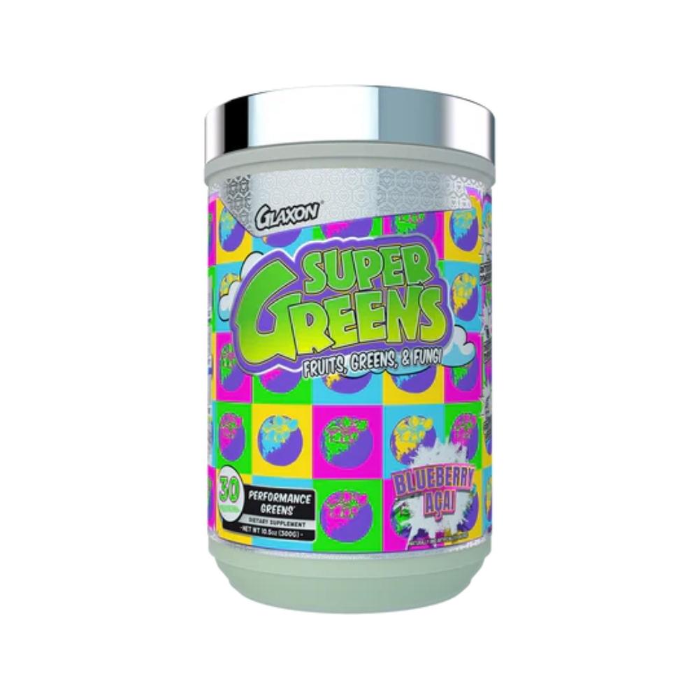 Glaxon Super Greens 30 Servings Meal Replacement Powders Glaxon Blueberry Acai