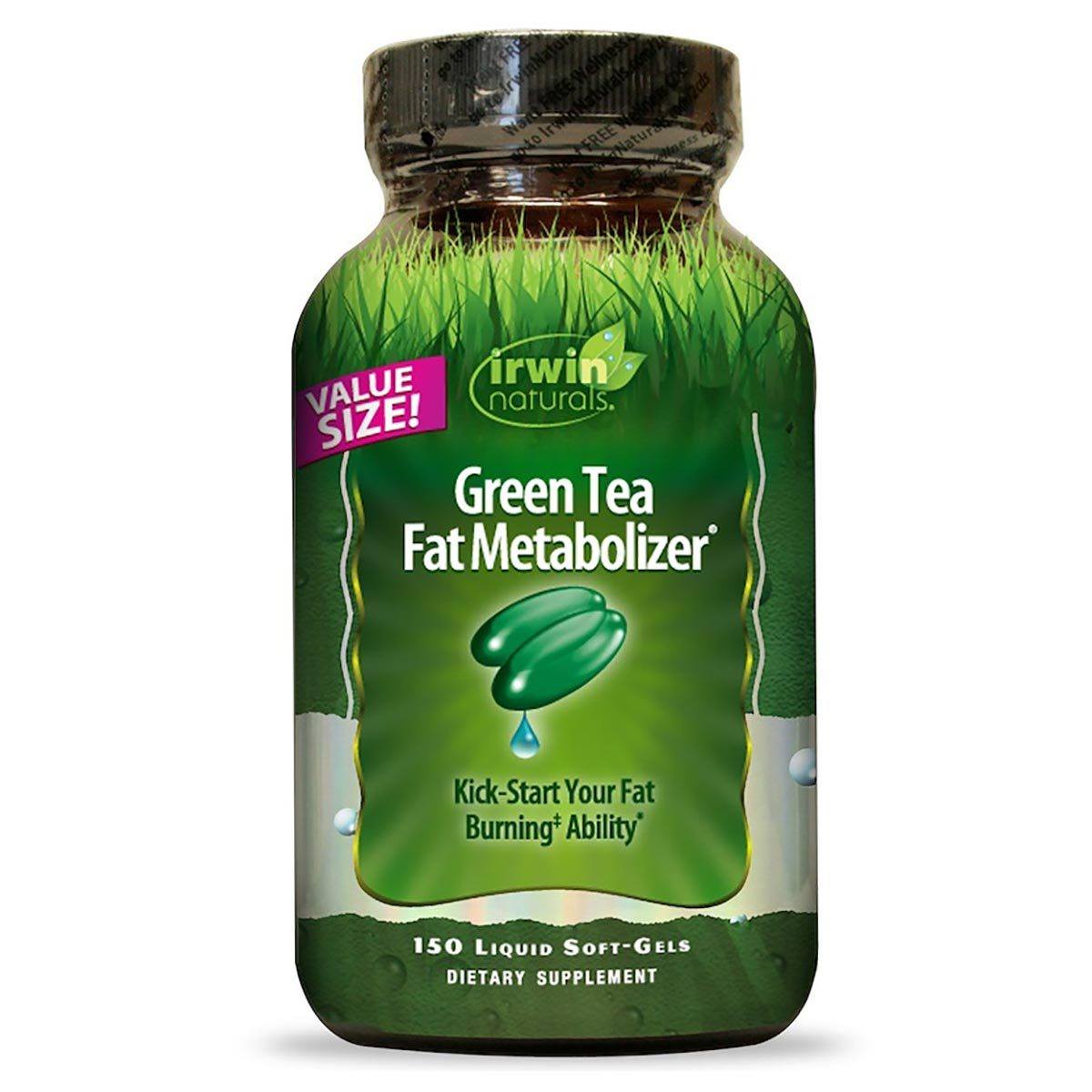 Irwin Naturals Green Tea Fat Metabolizer 150 Liquid Soft Gels Antioxidants / CoQ-10 Irwin Naturals (1058708422699)