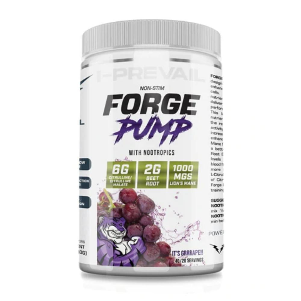 I-Prevail Non-Stim Forge Pump 40/20 Servings Nitric Oxide I-Prevail Its Grrrape
