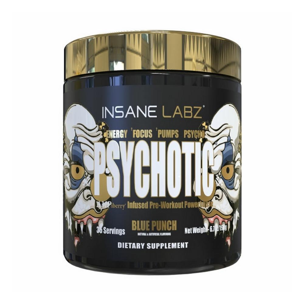 Insane Labz Psychotic Gold 35 Servings Sports Performance Recovery Insane Labz Blue Punch