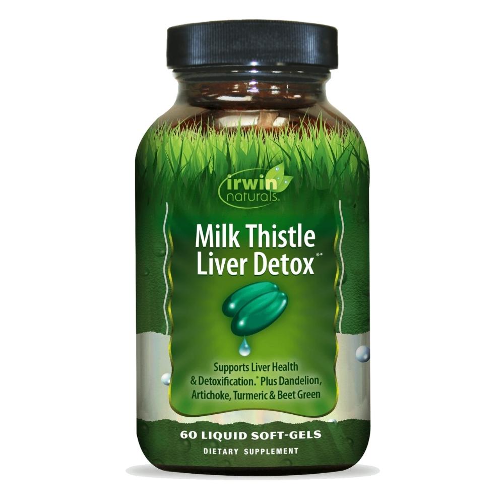 Irwin Naturals Milk Thistle Liver Detox 60 Liquid Soft Gels Herbs Irwin Naturals