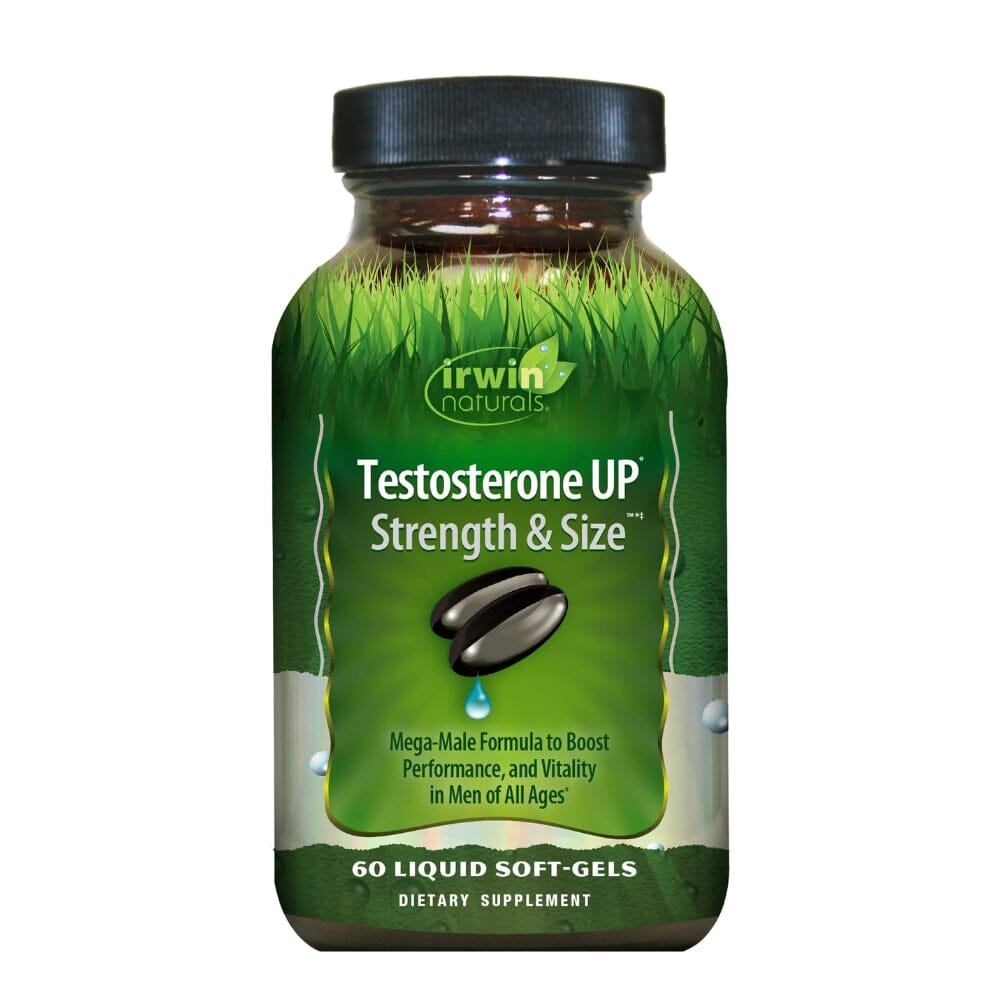 Irwin Naturals Testosterone Up Strength & Size 60 Soft Gels Sports Performance & - Recovery Irwin Naturals